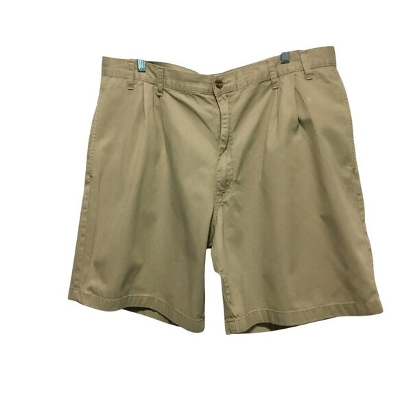 High Sierra Other - High Sierra Men's Pleated Front Cotton Bermuda Shorts Khaki Sz 40